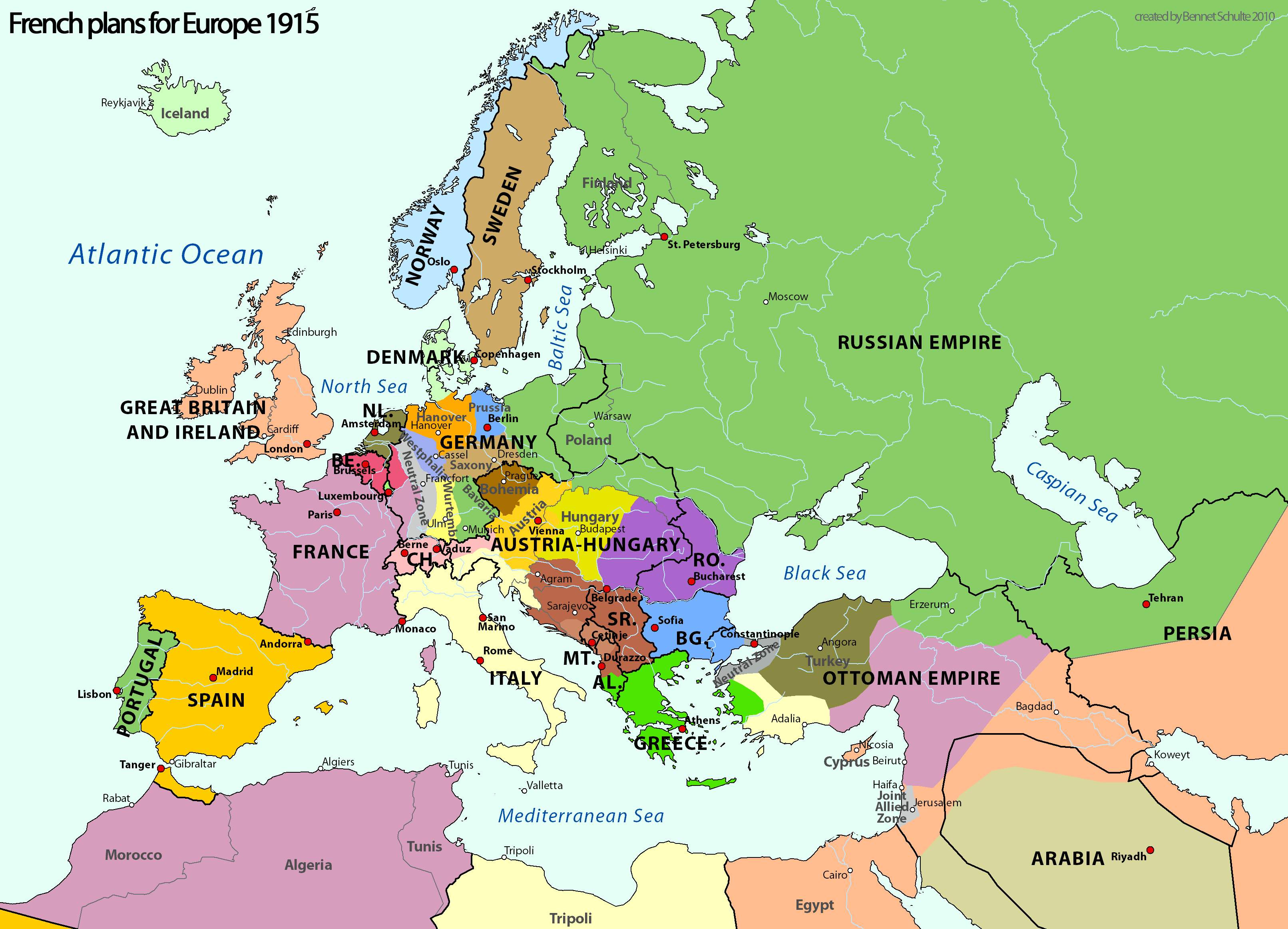 Карта россии 1915 года